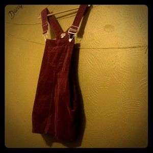 Large Maroon overall dress